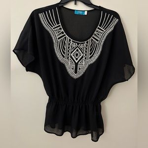 Boho Drapey Top in Size Small